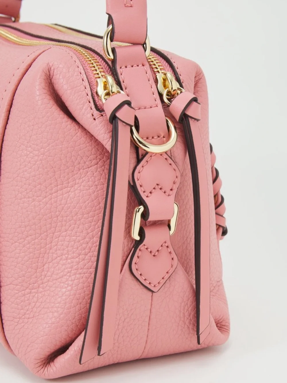 Michael Kors Sia Small‎ Double-Zip Crossbody Blush Pink Leather Bag